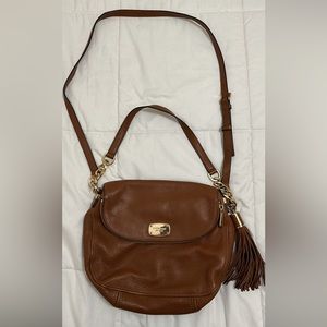 Authentic Michael Kors Crossbody Bag, Medium, Brass Color, Gold Accents